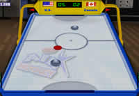 air hockey game