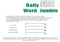 daily word jumble